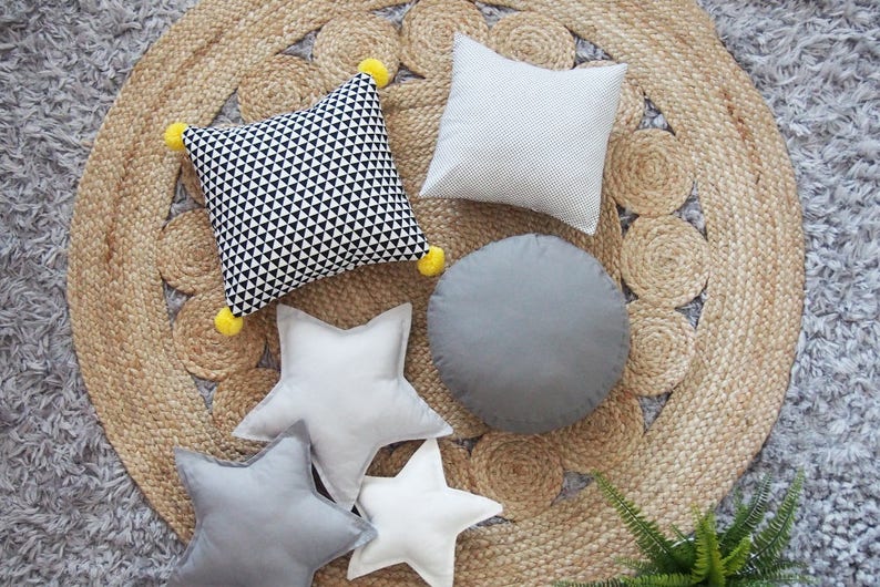 Gray Star Pillow Star Cushion Star Shaped Pillow Baby Etsy