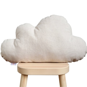 Oatmeal Linen Cloud pillow, Cloud cushion, Nursery throw Pillow, Kids Pillows,Cloud Nursery Decor,Kids Room Decor pillow,Baby Shower Gift