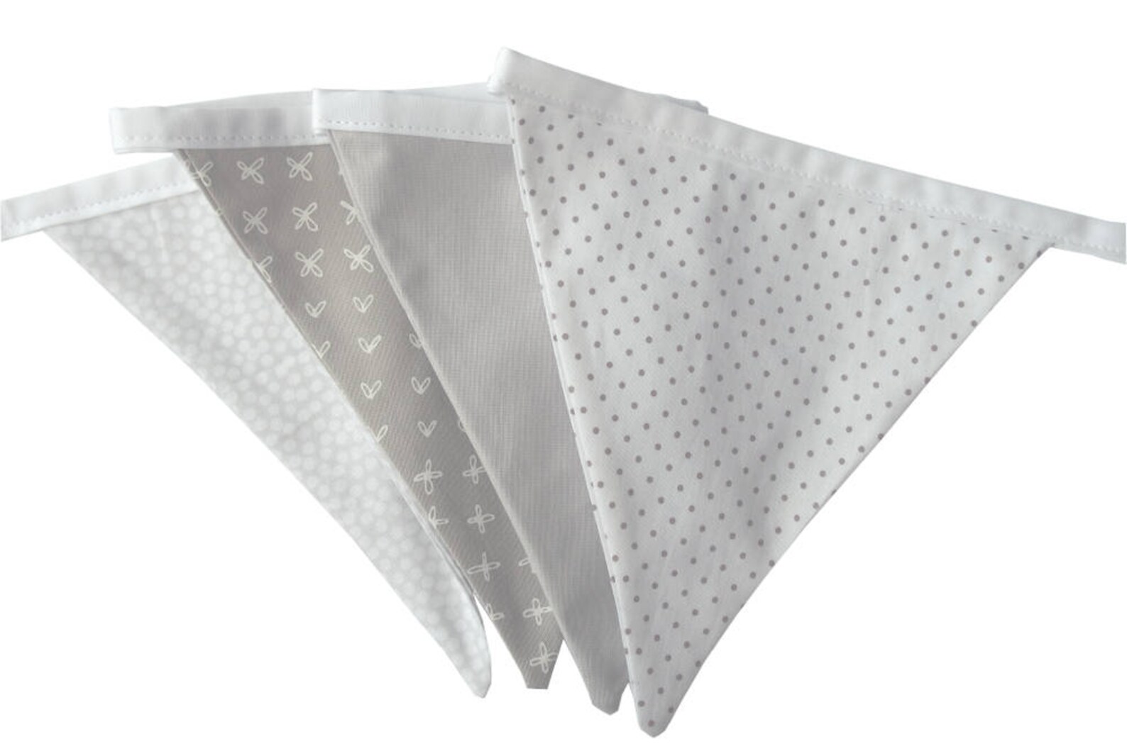 Light Gray Flag Bunting Banner, Fabric Flag Banner, Flag Garland ...