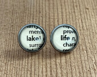 Lake Life • Aretes • Aretes con diccionario • Aretes con palabras