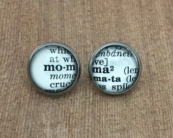 Momma • Stud Earrings • Dictionary Earrings • Word Earrings • Mom Life