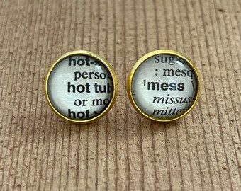 Hot Mess • Aretes • Aretes de diccionario • Aretes de palabras
