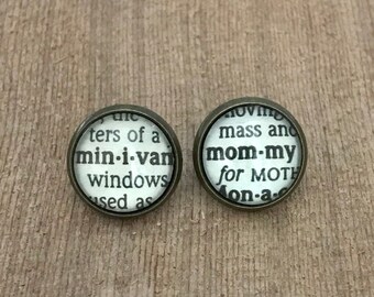 Minivan Mommy • Aretes • Pendientes de diccionario • Minivan • Mom Life