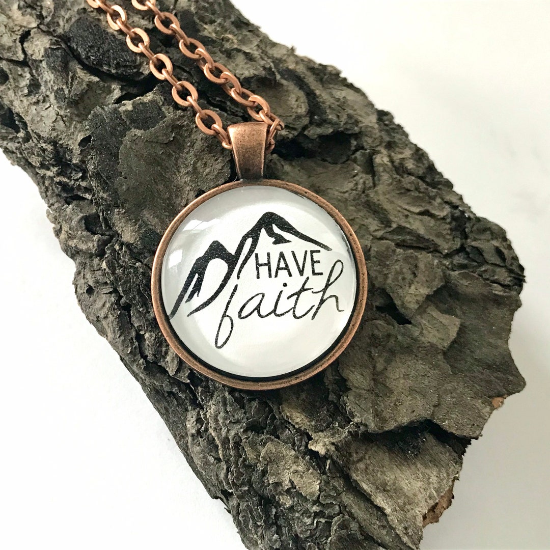 Faith Based Jewelry HAVE FAITH Antique Copper Pendant Etsy UK