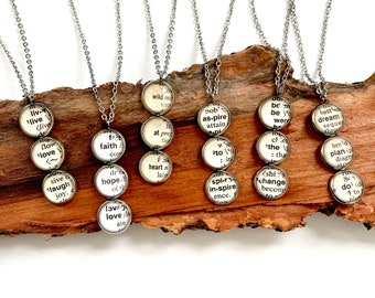 Dictionary Word Pendant Necklace • Word based jewelry • Dictionary Necklace • Recycled Jewelry