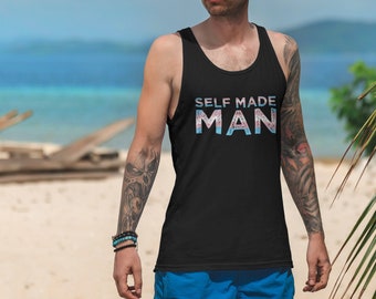 Self Made Man Trans Flag Transgender Transition Gift FTM Unisex tanktop