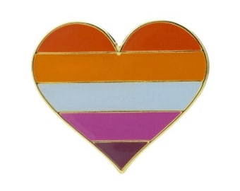 Pride Flagge Herz Emaille Pin | LGBTQ+ Pride Pin Label Brosche