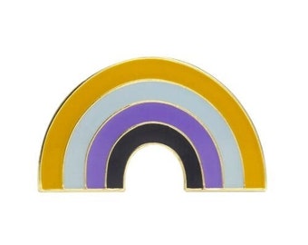 Non Binary Enamel Pin | LGBTQ+ Pride Pin Flag Rainbow