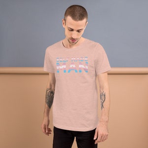 Distressed Self Made Man Trans Flag Transgender Gift FTM Short-Sleeve Unisex T-Shirt image 8