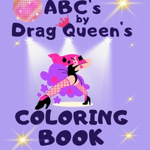 Drag Queen ABC Coloring Book (Instant Download)