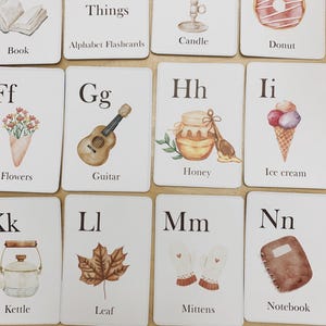 Cartes alphabet Choses préférées
