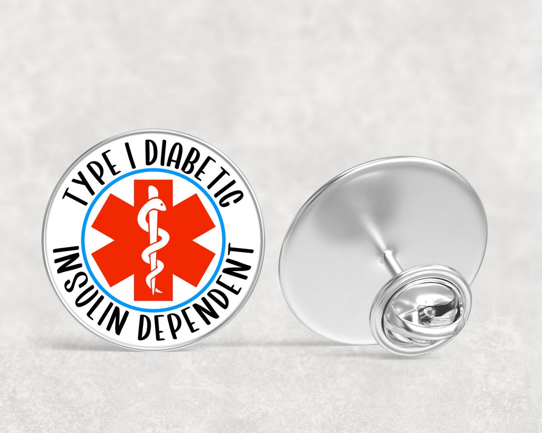 Type 1 Diabetes Awareness Pin Badge, Diabetic Medical Alert Etsy UK