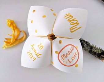 Personalized Wedding Paper Casserole Menu, Original Menu