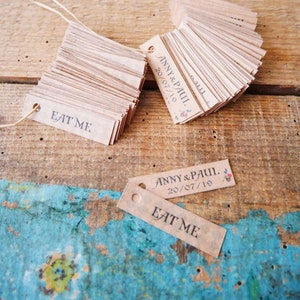 Etiquetas kraft personalizadas, Etiqueta boda, Etiqueta kraft