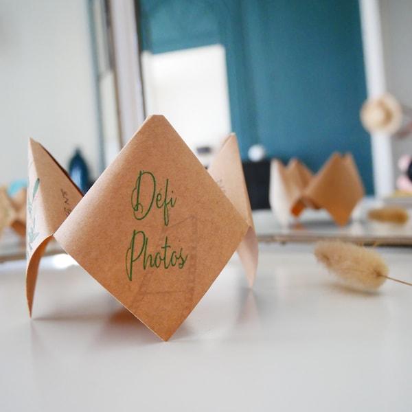 Jeu Cocotte en papier, Challenge ou Défi photo mariage, Jeu mariage