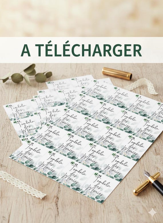 HOLIDYOYO Lot De 100 Tickets De Tombola - Feuilles Pour Fête De Carnaval, Mariage, Jeux Et Événements