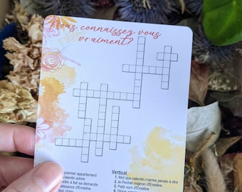 Wedding Crossword Puzzle – Personalized Wedding Game