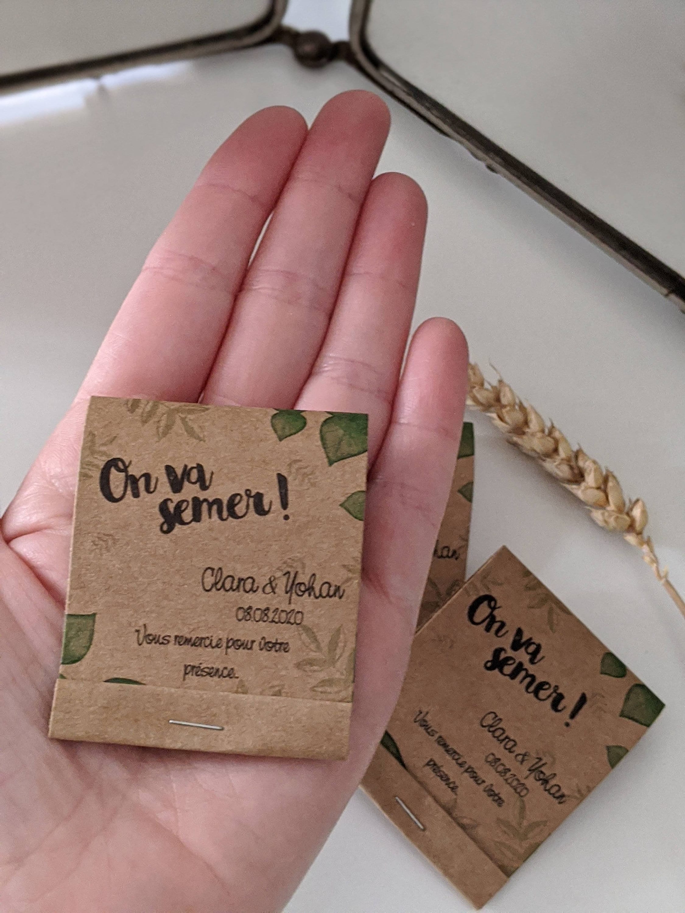 Sachet de Graines a semer kraft à Personnaliser Cadeau Invité Etsy