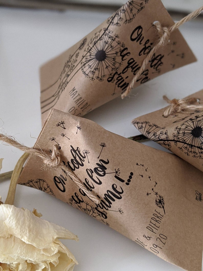 Download Sachet graine à semer berlingot kraft mariage cadeau ...