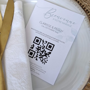 Carte Personnalisée QR Code Mariage - Une Touche Moderne pour votre Journée