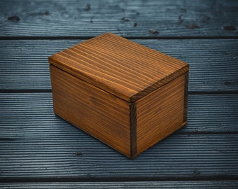 Wooden Box with false bottom, Stash Box, Keepsake Box, Decorative Box, Hidden Compartment, Wooden Storage Box, Jewelry Boxes, 6.3'x4.5'x3.6'