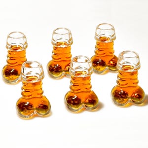 Shot Glasses Set of 6 for Vodka, Tequila, Liquor, Cocktail, Bachelorette Party, Funny Gifts, Bar Glasses, Whiskey Glasses, Glass 1.35oz40ml