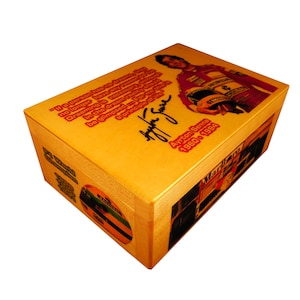 Figura firmada de Ayrton Senna, logotipo de McLaren Honda, casco, caja de regalo de campeón del mundo de F1 GP, coche de Fórmula 1, caja de madera con impresión de pintura artística, recuerdos