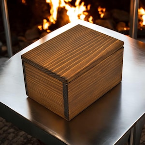 Holzkiste mit verstecktem Fach unter dem falschen Boden, Aufbewahrungsbox aus Holz, Stash Box, Aufbewahrungsbox, Dekorative Box, Schmuckschatulle, Geschenkkarte