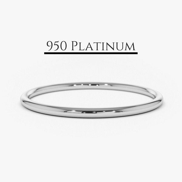 Platinum Wedding Band / 1.2MM Simple Platinum Wedding Band for Women / Thin Wedding Band