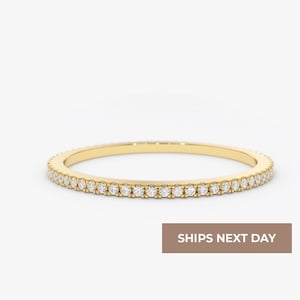 14k Gold Full Eternity Micro Pave Ring