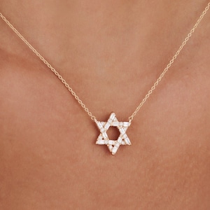 Gold diamond star of david pendant hotsell
