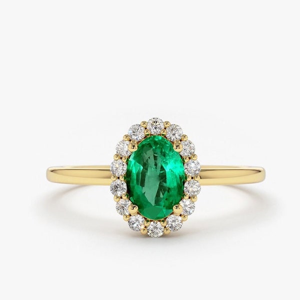 Natural Emerald Ring - Etsy