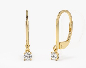 JM150 14K Solid White Gold 6mm Puffed Teardrop Leverback Drop Earrings JM150 14K Solid White Gold 6mm Puffed Teardrop Leverback Drop Earrings