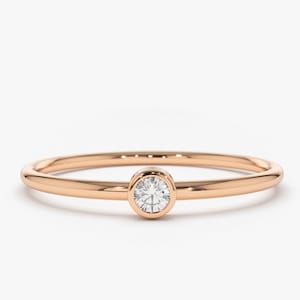 14k Rose Gold Diamond Ring