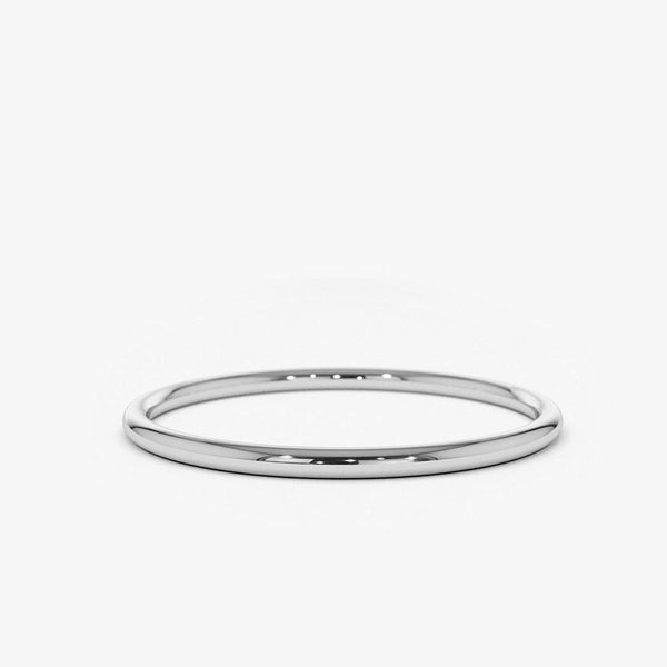 Alianza de boda - Anillo de oro blanco de 1,2 mm y 14 k - Anillos de boda de oro también utilizados como anillos apilables - Alianza fina disponible como anillo de oro rosa