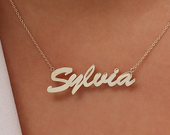 Name Necklace Gold / 14k Gold Name Necklaces for Women / My name necklace / Engraved Name Necklace / Script Name Necklace Monogram Necklace