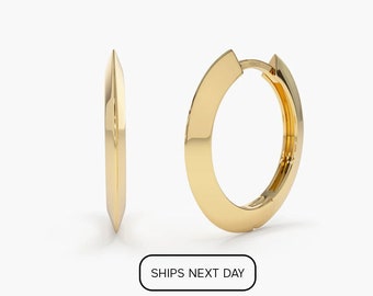 Gold Earrings 14k Gold Hoops Women's Modern Hoop Earrings