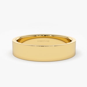 14k Men and Women Flat Wedding Band