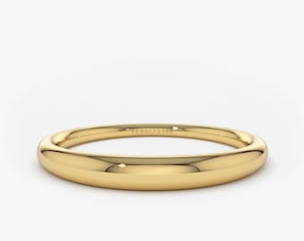 14k Tapered Wedding Band / Graduating Gold Women's Wedding Ring / Unique Gold Wedding Band available in Gold, Rose Gold and White Gold