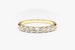 2.5MM 14k Gold 7 Stone U-Shaped Wedding Band / 0.45 ctw Diamond Wedding Ring Shared Prong Engagement Ring / Anniversary Band/ Stackable Band 