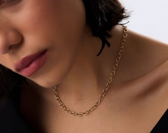 14K Gelbgold Polierte Und Strukturierte Ausgefallene