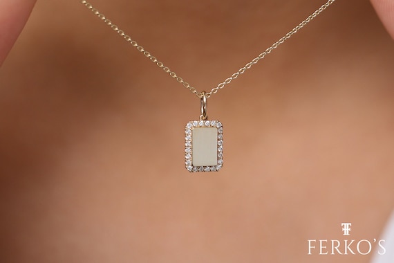 Initial tag necklace deals