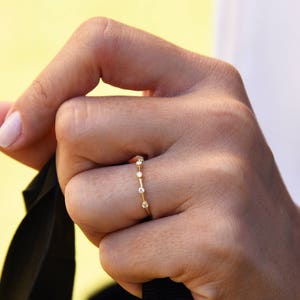 Diamond Wedding Ring in 14k Gold / Diamond Engagement Ring / Wedding Band / Gold Ring with Diamonds / Fine Jewelry
