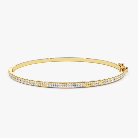 Pave diamond hotsell bangle bracelet