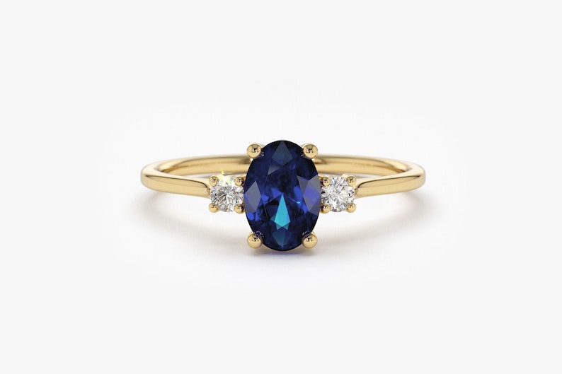 Sapphire Engagement Ring in 14k Gold