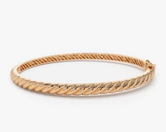 シルバーゴールドツイストバングル ステンレス ツイスト バングル ゴールド ねじり 腕輪 金属