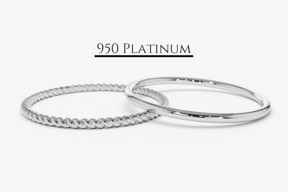 Platinum rope best sale ring