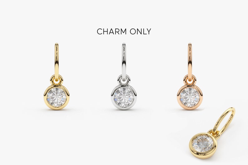 Charm Only, Gold, White Gold and Rose Gold