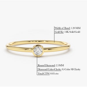 14k Diamond Solitaire Ring Measurements