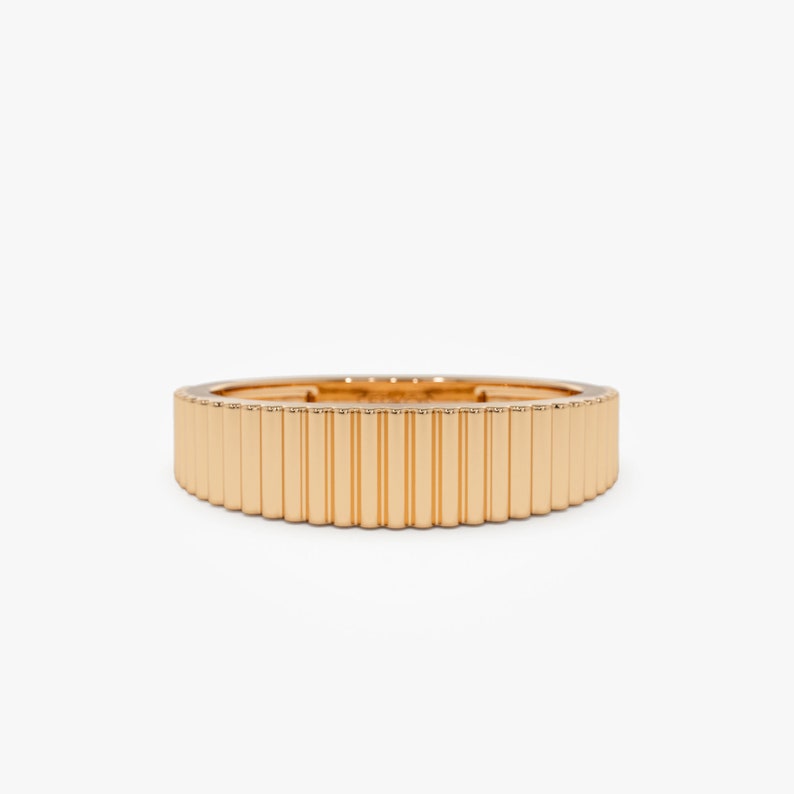 14k Rose Gold Textured Wedding Band